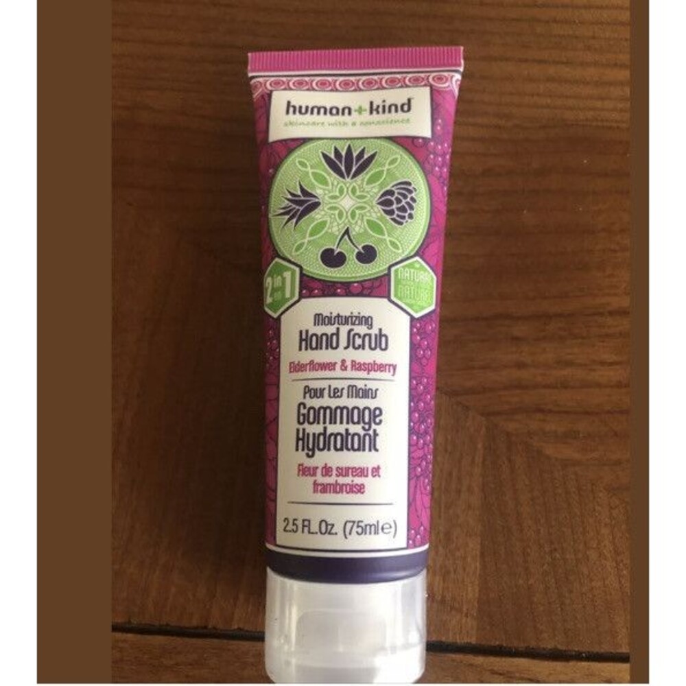 Human + Kind Moisturizing Hand Scrub, Elderflower and Raspberry 2.5oz SEALED